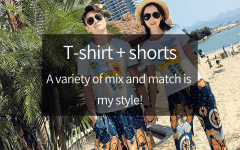 T-shirt + shorts